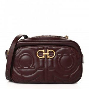 Salvatore Ferragamo Gancini Quilted Leather Bag